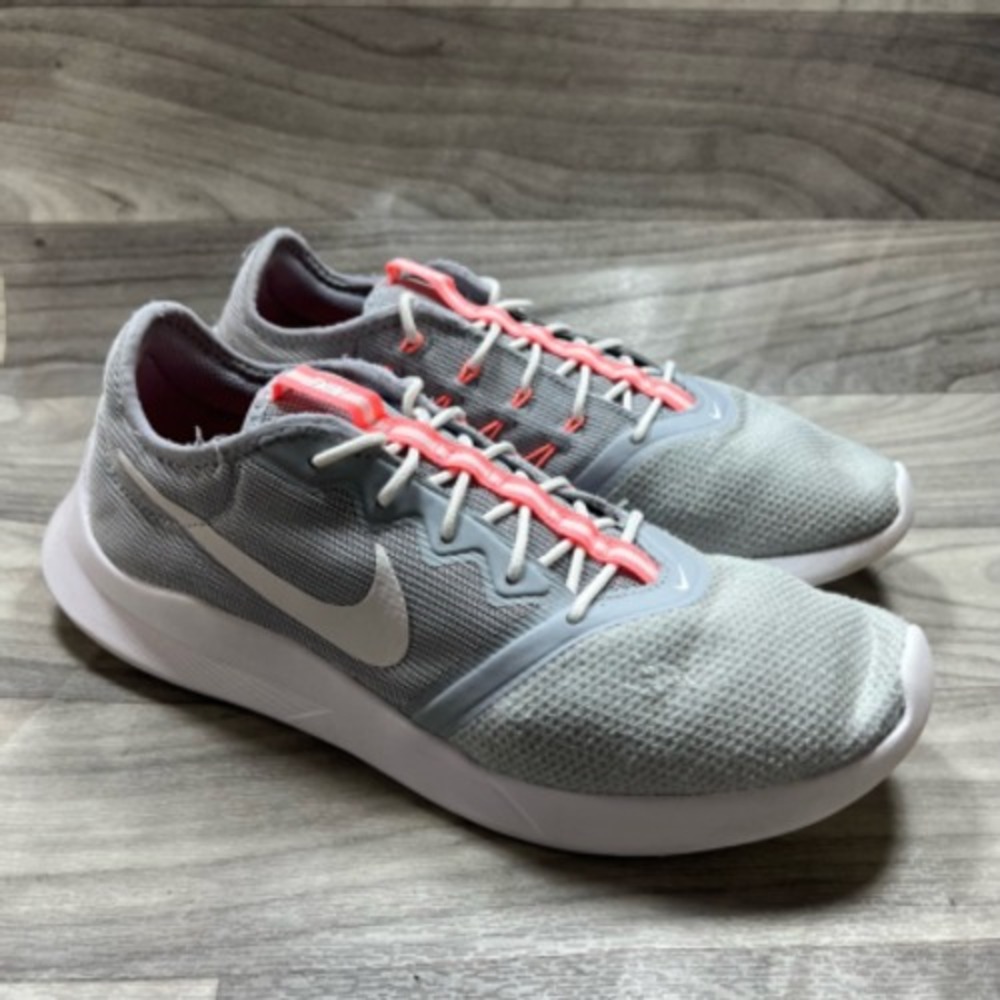 Nike Womens VTR Sneakers Gray Coral AT4345-005 Mesh Lace Up Cushioned Ribbon 11M